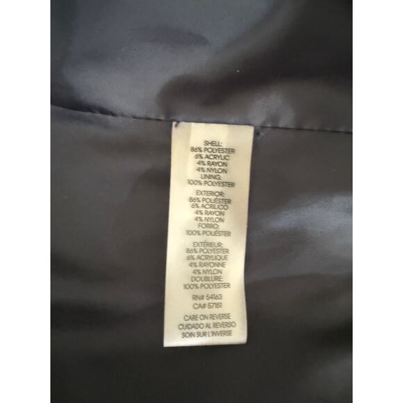 Calvin Klein Women's Careerwear Frayed Blue Tweed Open Jacket Blazer 10P - Picture 5 of 8